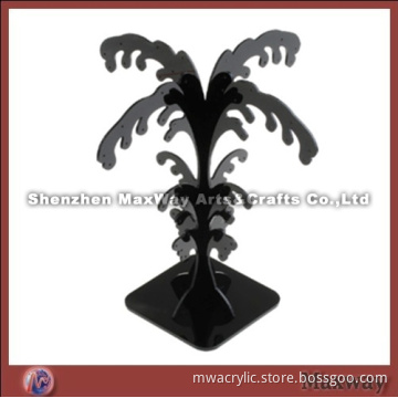 Acrylic Palm Tree-shaped Black Ear Nail/Pin/Earbob/Pendants/Earrings Display Holder/Showcase